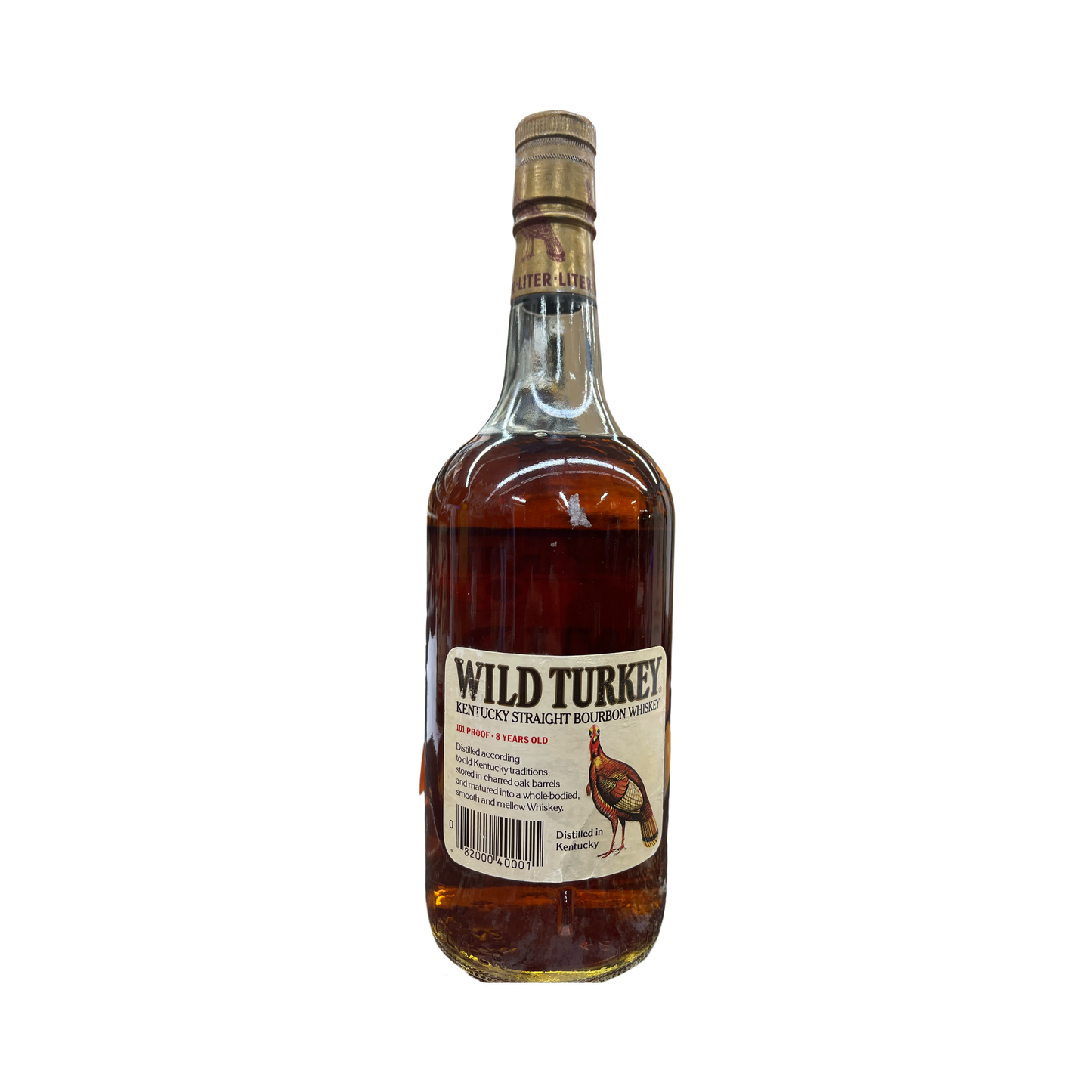 1987 Wild Turkey 101 Proof 8 Year Old Kentucky Straight Bourbon Whiskey 1Lt