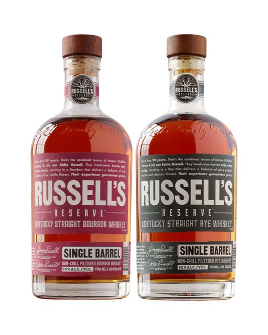 Russell's Reserve Single Barrel Kentucky Straight Bourbon & Rye Whiskey Bundle 2-Pack
