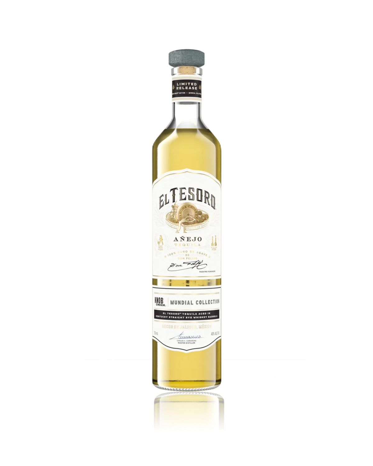 El Tesoro de Don Felipe Mundial Collection Aged In Knob Creek Barrels Anejo Tequila 750ml