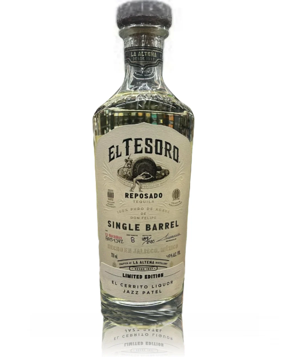 El Tesoro de Don Felipe Single Barrel El Cerrito Liquor Store Pick Reposado Tequila 750ml