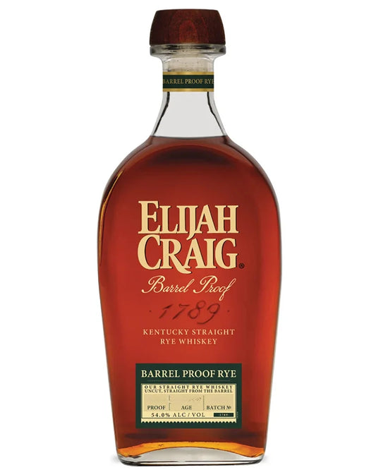 Elijah Craig Barrel Proof 10 Year 8 months Old Batch B526 Kentucky Straight Rye Whiskey 750ml