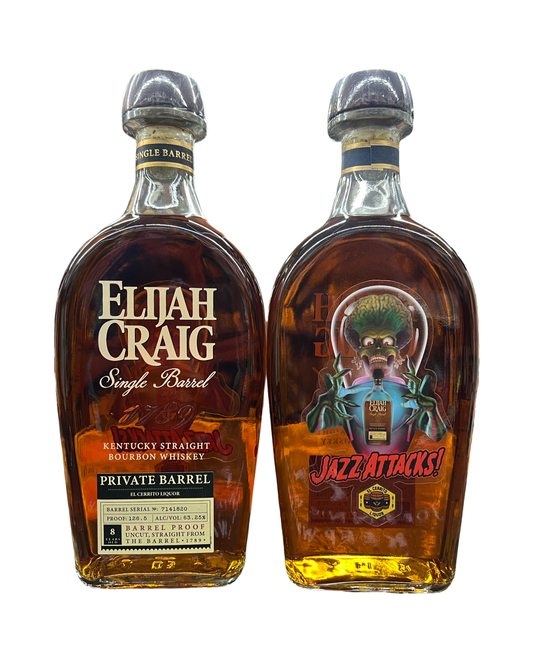 Elijah Craig Single Barrel Private Barrel Selection Jazz Attacks El Cerrito Liquor Store Pick 8 Year Old Kentucky Straight Bourbon Whiskey