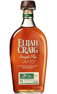Elijah Craig Straight Rye Whiskey 750ml