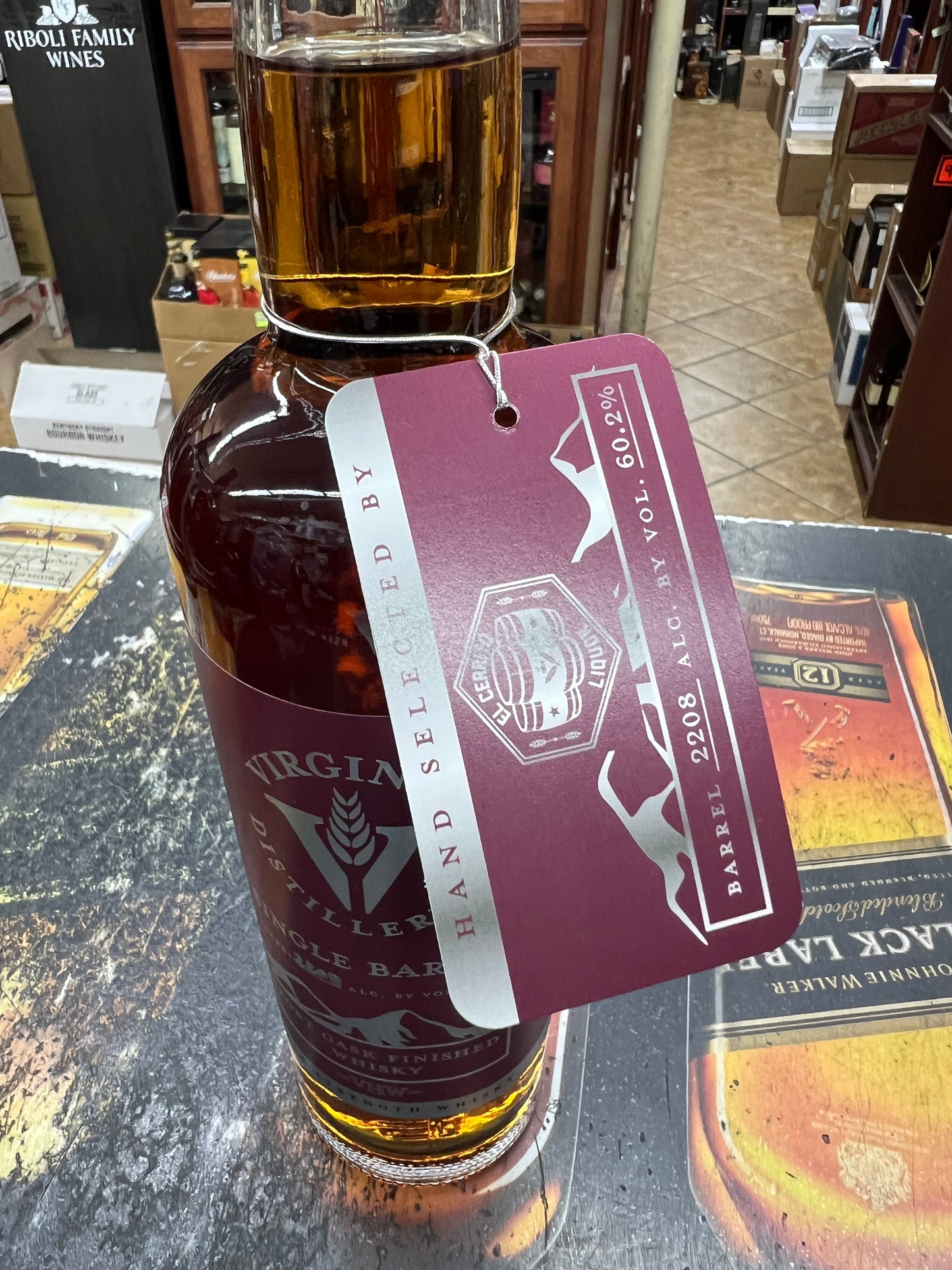 Virginia Distillery Single Barrel Port Cask Finished El Cerrito Liquor Store Pick Virginia Highland Malt Whisky