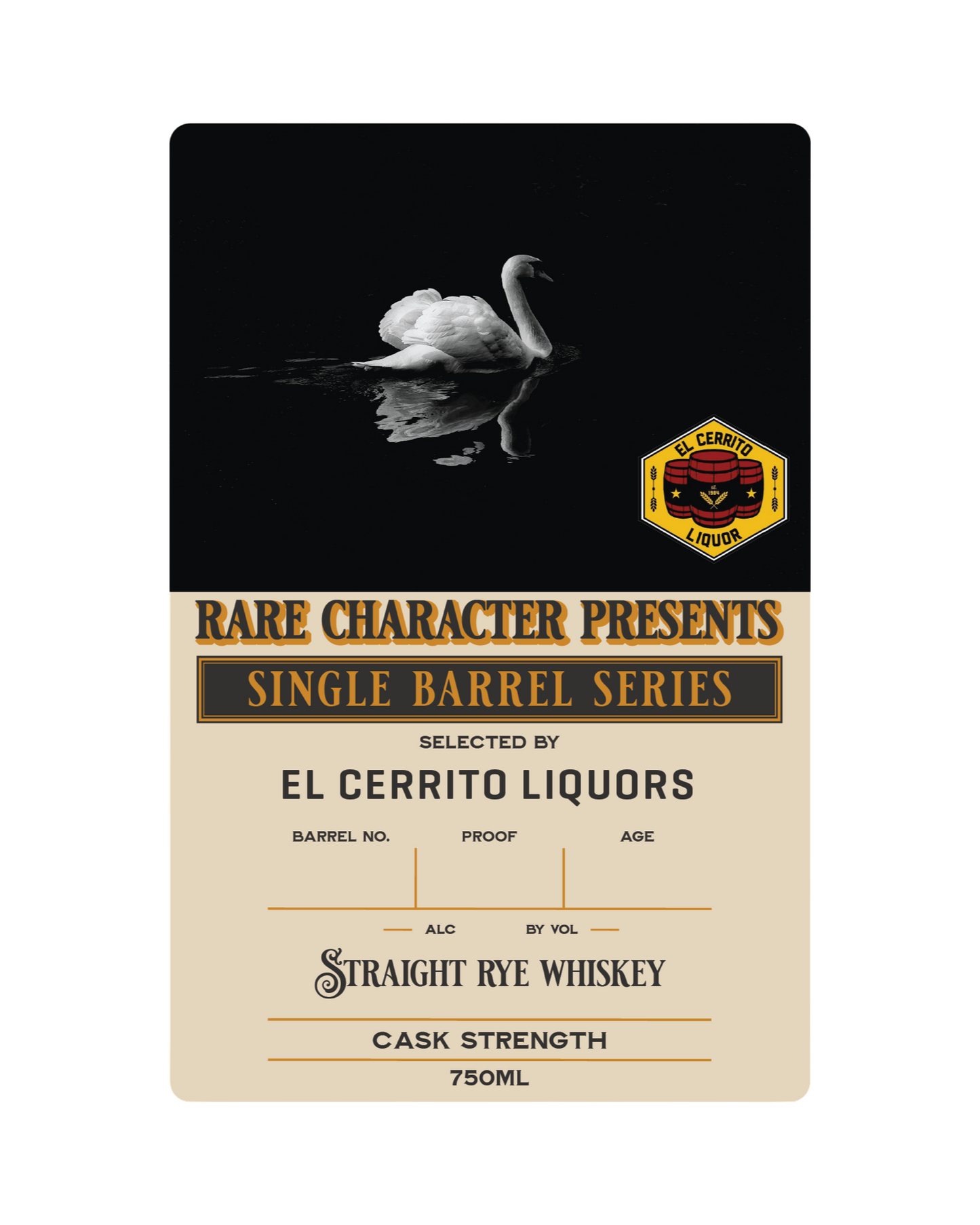 Rare Character 8 Year Old Single Barrel Series El Cerrito Liquor Store Pick Straight Rye Whiskey