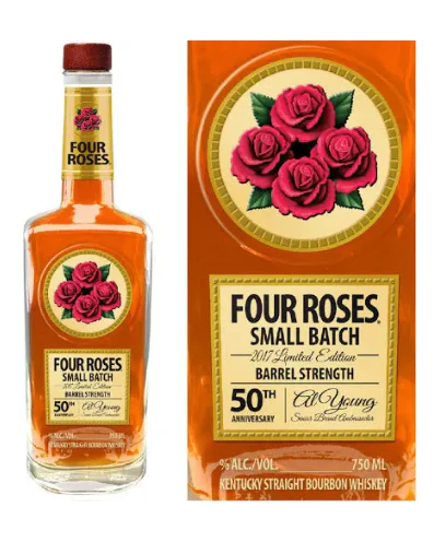 Four Roses 50th Anniversary Al Young Limited Edition Small Batch Barrel Strength Kentucky Straight Bourbon Whiskey 750ml
