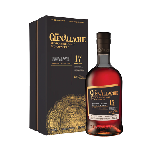 GlenAllachie Masters of Wood 17 Year Old Mizunara & Oloroso Cask Finish Single Malt Scotch Whisky 700ml