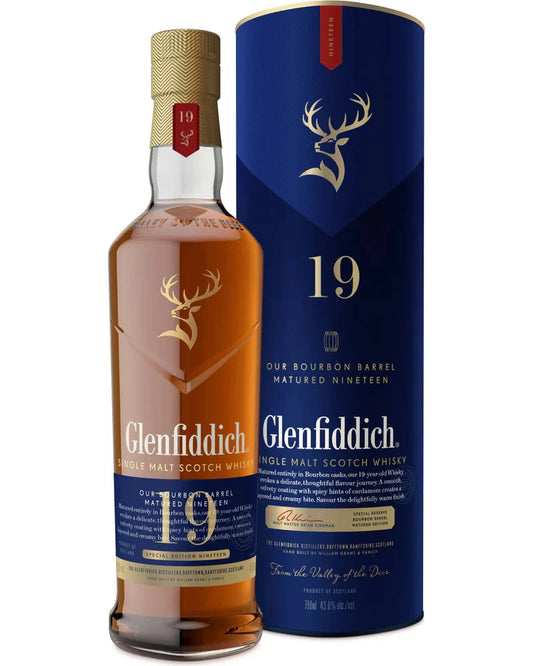 Glenfiddich 19 Year Old Bourbon Cask Single Malt Scotch Whiskey 750ml