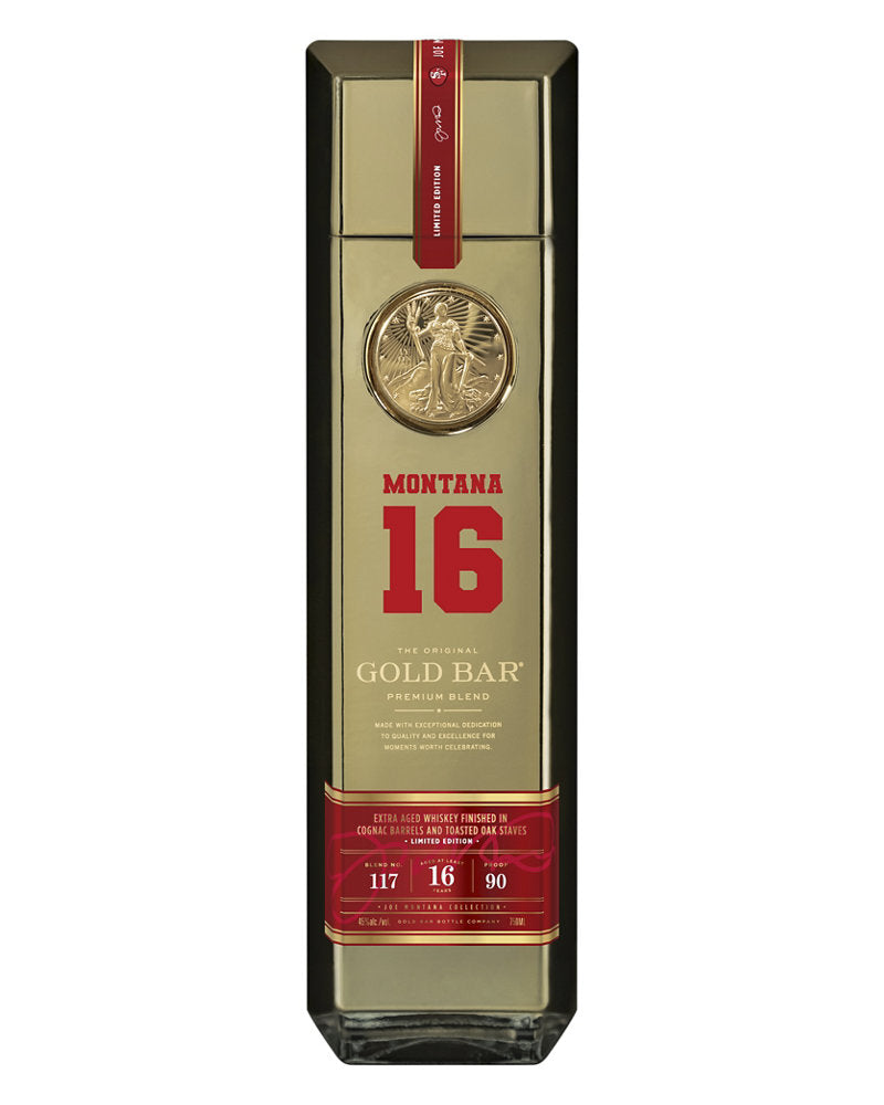 Gold Bar Joe Montana Blended 117 16 Year Old American Whiskey 750ml