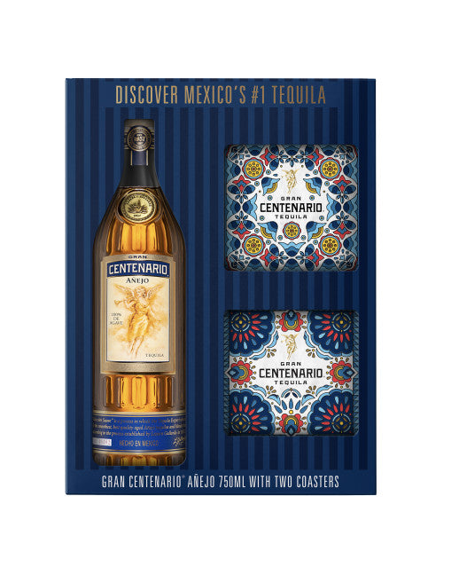 Gran Centenario Anejo Tequila With Two Coasters 750ml