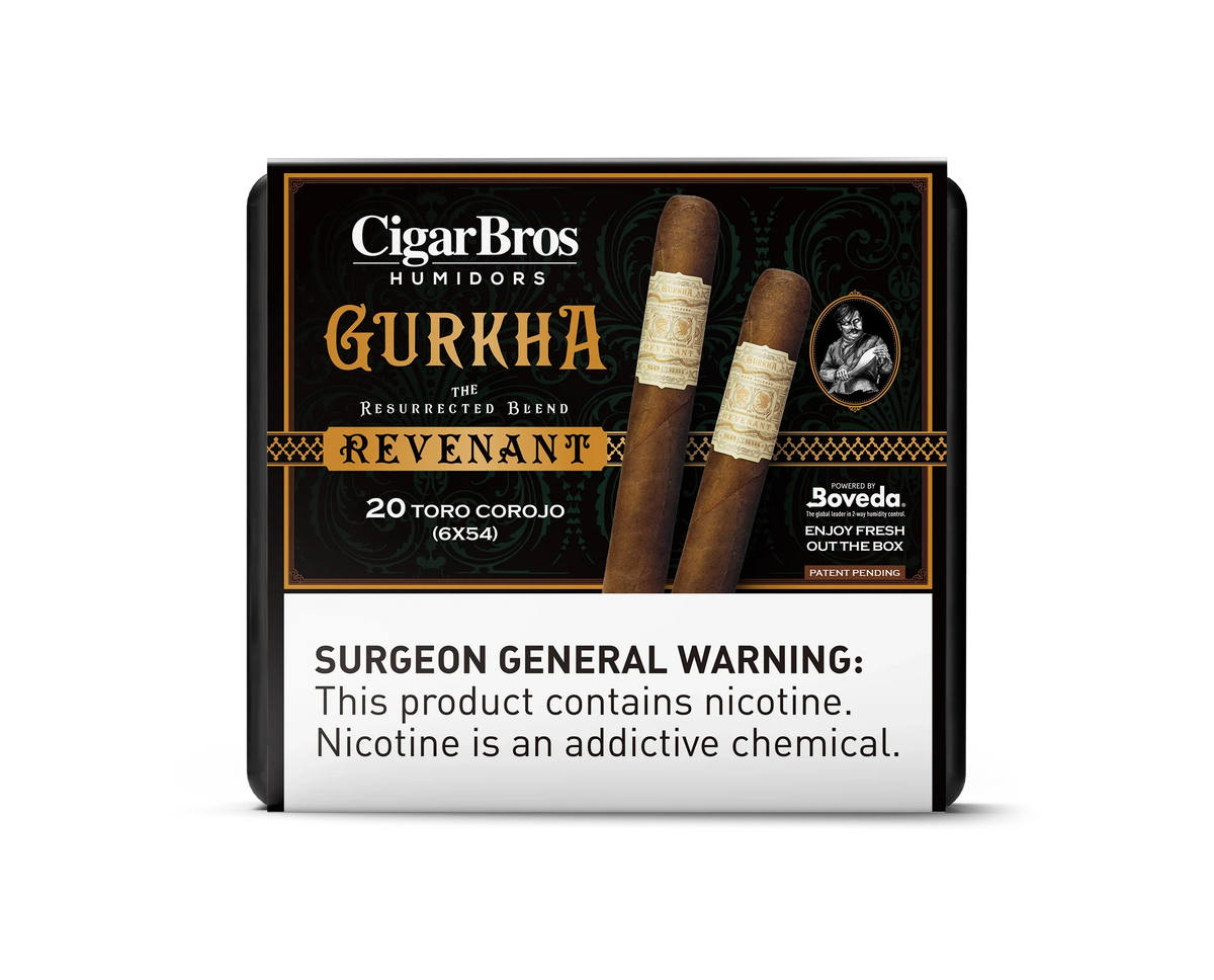 Gurkha Revenant Toro Corojo Cigar With Personal Humidor by CigarBros (Box of 20)