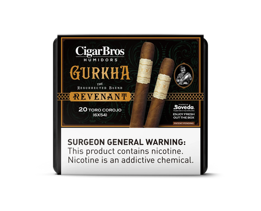 Gurkha Revenant Toro Corojo Cigar With Personal Humidor by CigarBros (Box of 20)