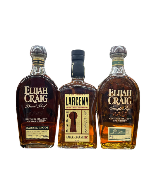 Elijah Craig and Larceny Bourbon Bundle 3-Pack