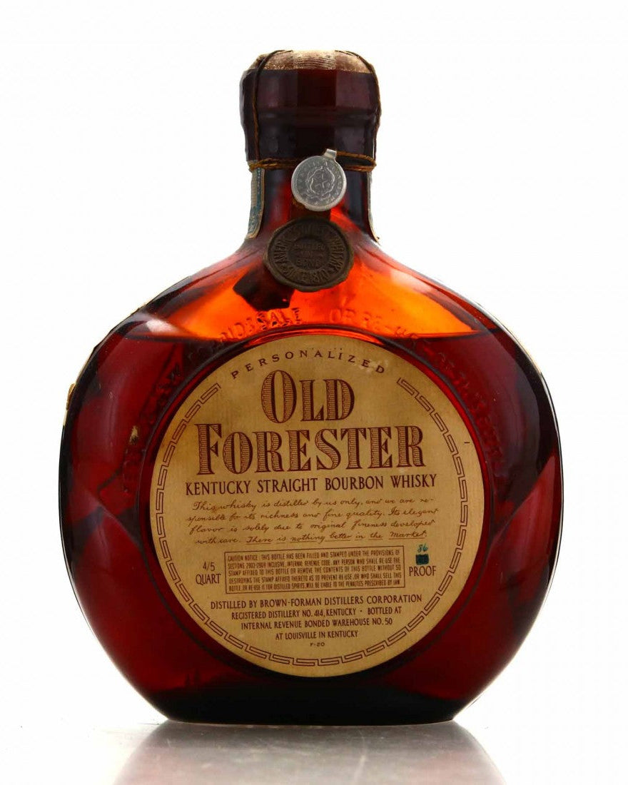 1952 Old Forester Personalized Bottled in Bond 86 Proof Bourbon Whiskey