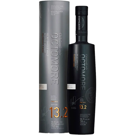 Bruichladdich 5 Year Old Octomore Edition 13.2 Super Heavily Peated Scottish Barley Oloroso Cask Single Malt Scotch Whisky 750ml