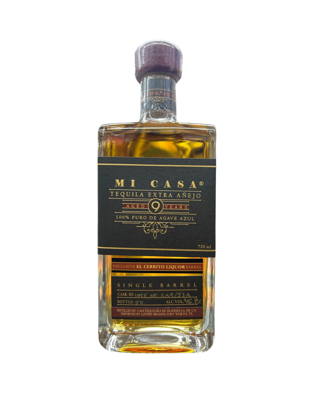 Mi Casa 9 Year Old Single Barrel El Cerrito Liquor Store Pic Extra Anejo Tequila