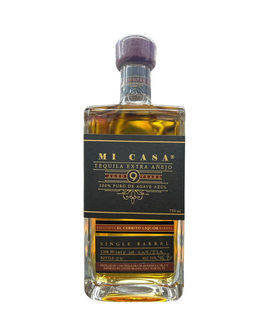 Mi Casa 9 Year Old Single Barrel El Cerrito Liquor Store Pic Extra Anejo Tequila