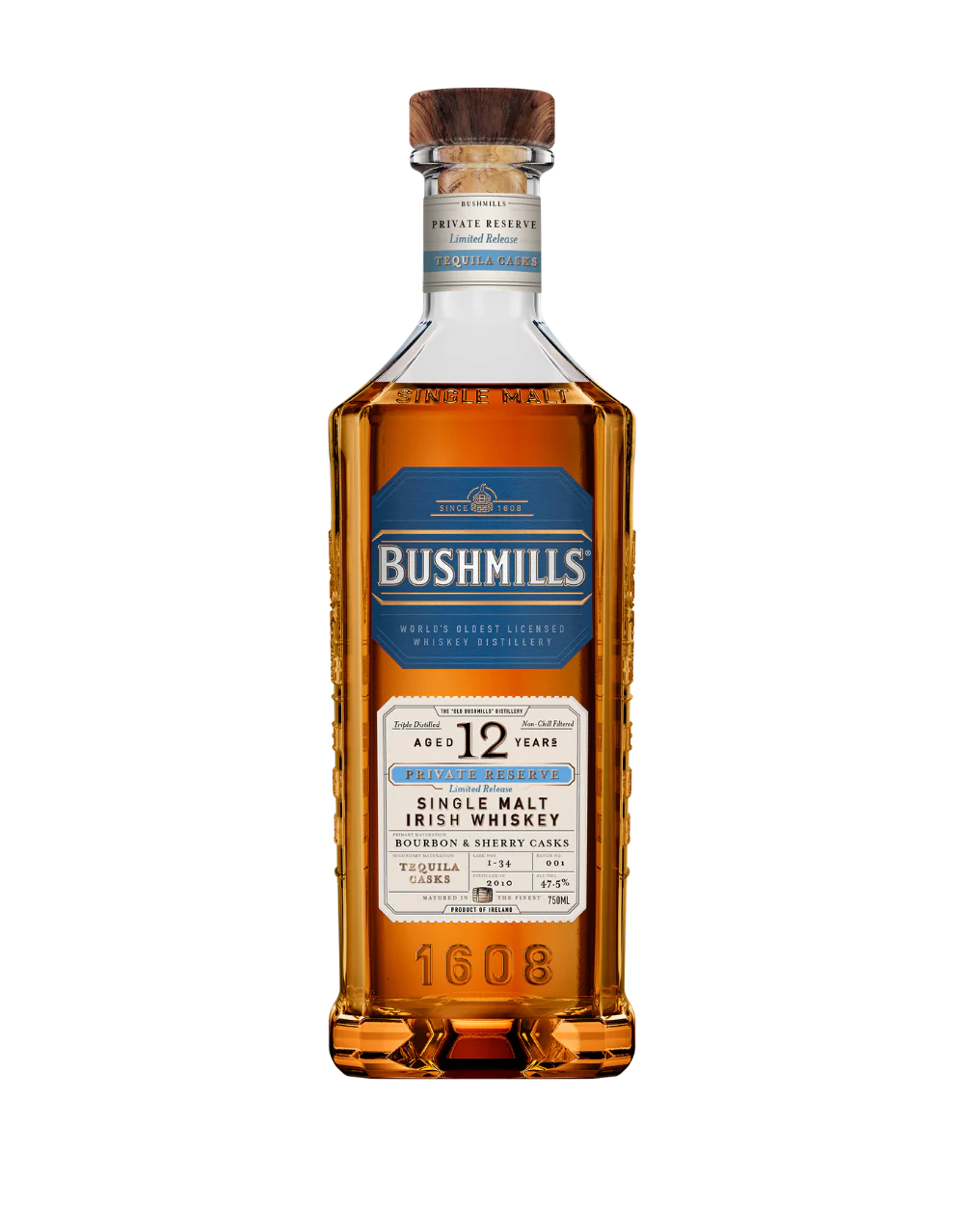 Bushmills The Causeway Collection Tequila Casks 12 Year Old Single Malt Irish Whiskey 750ml