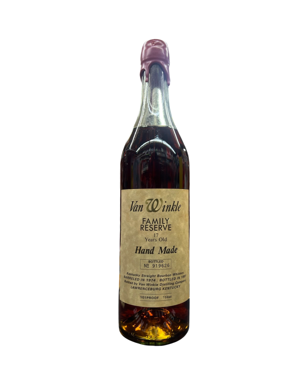 1974 Old Rip Van Winkle Pappy Van Winkle's Family Reserve 17 Year Old Kentucky Straight Bourbon Whiskey 750ml