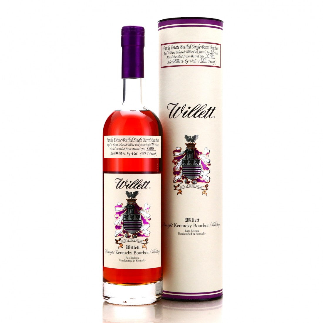 Willett Family Estate Bottled Single Barrel 22 Year Old Barrel No. C18D Kentucky Straight Bourbon Whiskey