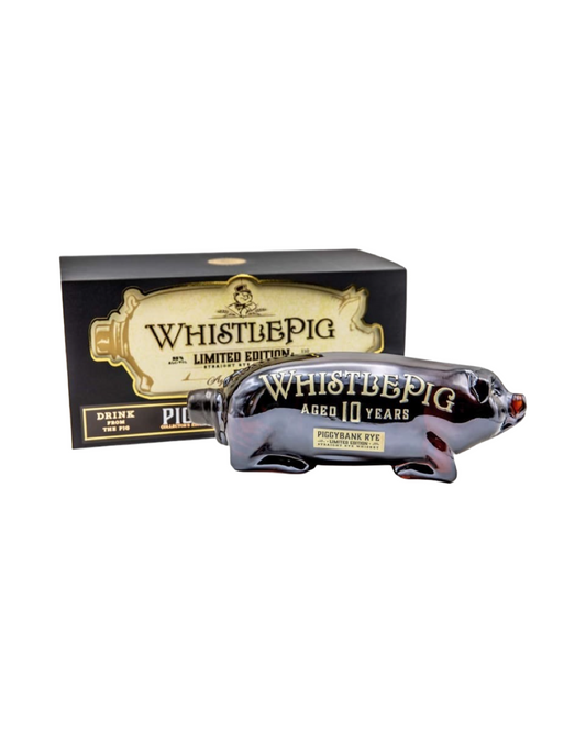 WhistlePig Piggybank Limited Edition 10 Year Old Straight Rye Whiskey with Gift Box 1 Lt
