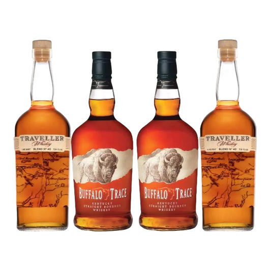 Traveller Whiskey & Buffalo Trace Bourbon Bundle (4 Pack)