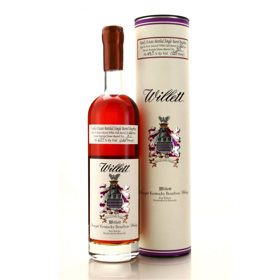 Willett Family Estate Bottled Single Barrel 20 Year Old Barrel No. 311 Gold Wax Kentucky Straight Bourbon Whiskey