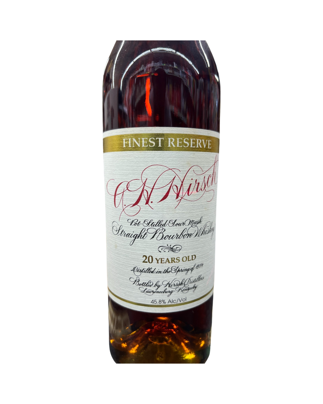 A.H. Hirsch Finest Reserve 20 Year Old Straight Bourbon Whiskey 750ml