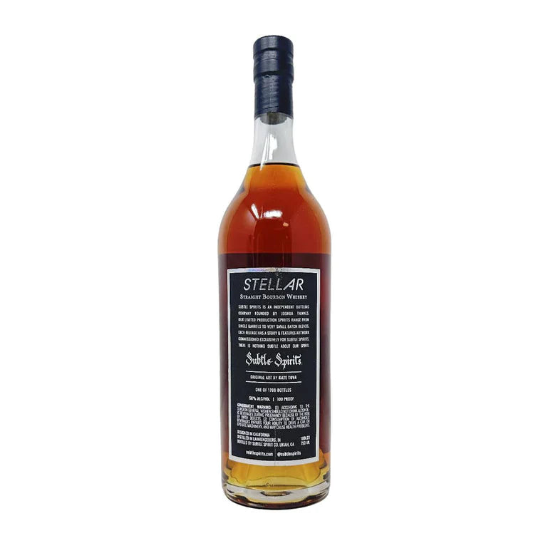 Subtle Spirits Stellar by Kate Tova Bourbon Whiskey
