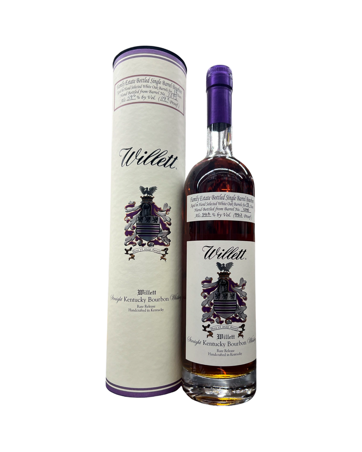 Willett Family Estate Bottled Single Barrel 13 Year Old Batch No. 1295 Straight Bourbon Whiskey 750ml