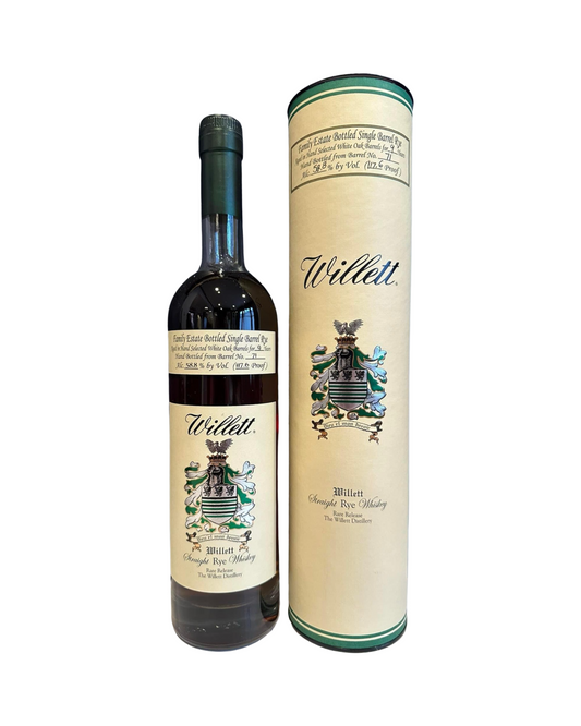 Willett Family Estate Bottled Single Barrel 9 Year Old Barrel No. 71 Kentucky Straight Rye Whiskey