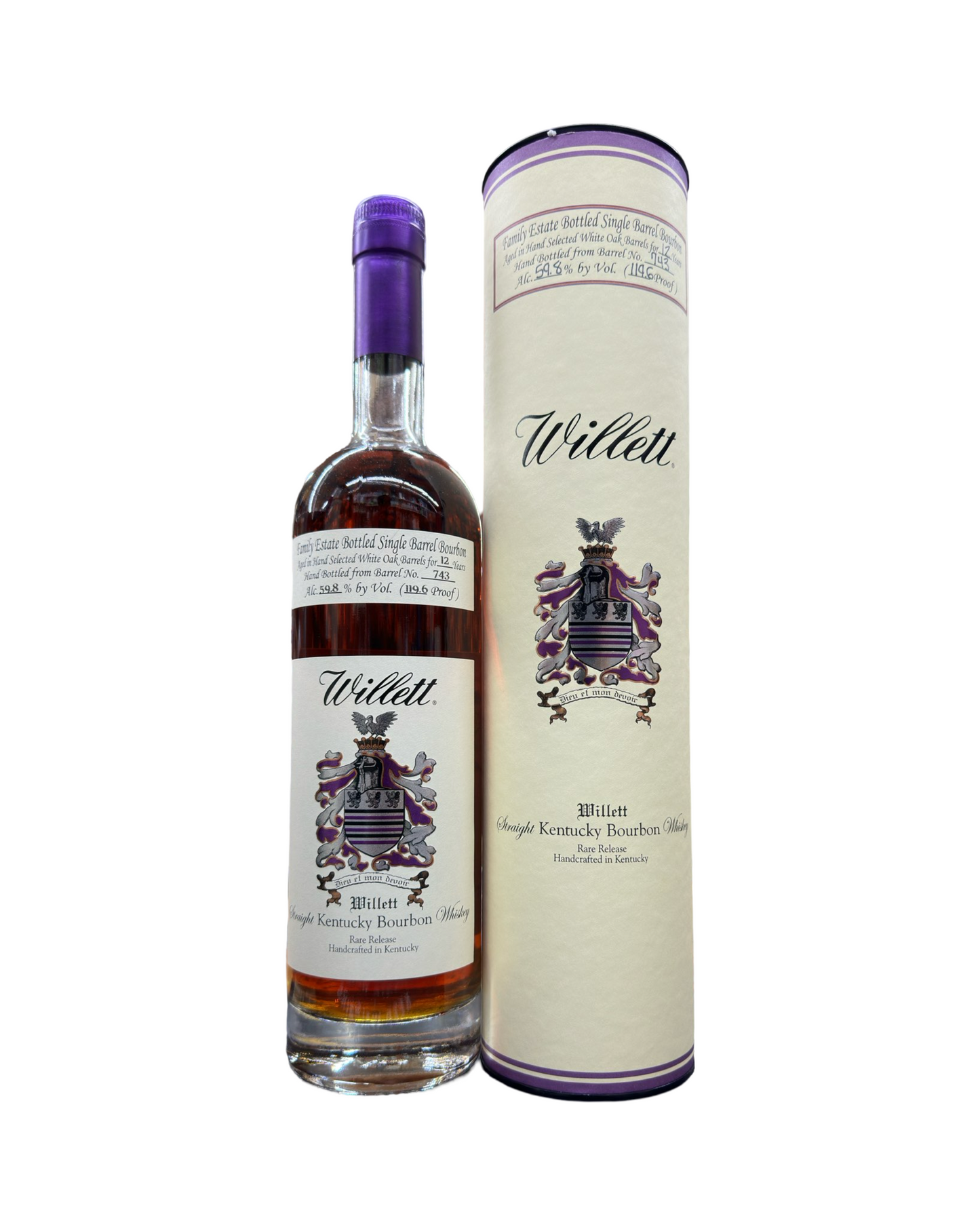 Willett Family Estate Bottled Single Barrel 12 Year Old Barrel No. 743 Kentucky Straight Bourbon Whiskey