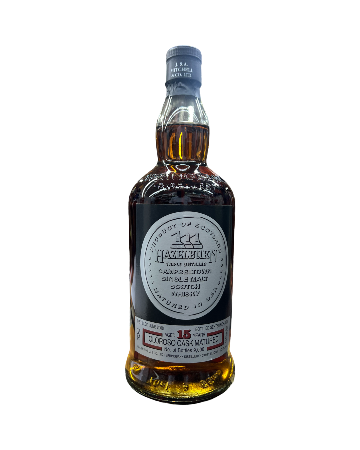 Hazelburn 15 Year Old Oloroso Cask Matured Campbeltown Single Malt Scotch Whisky 700ml