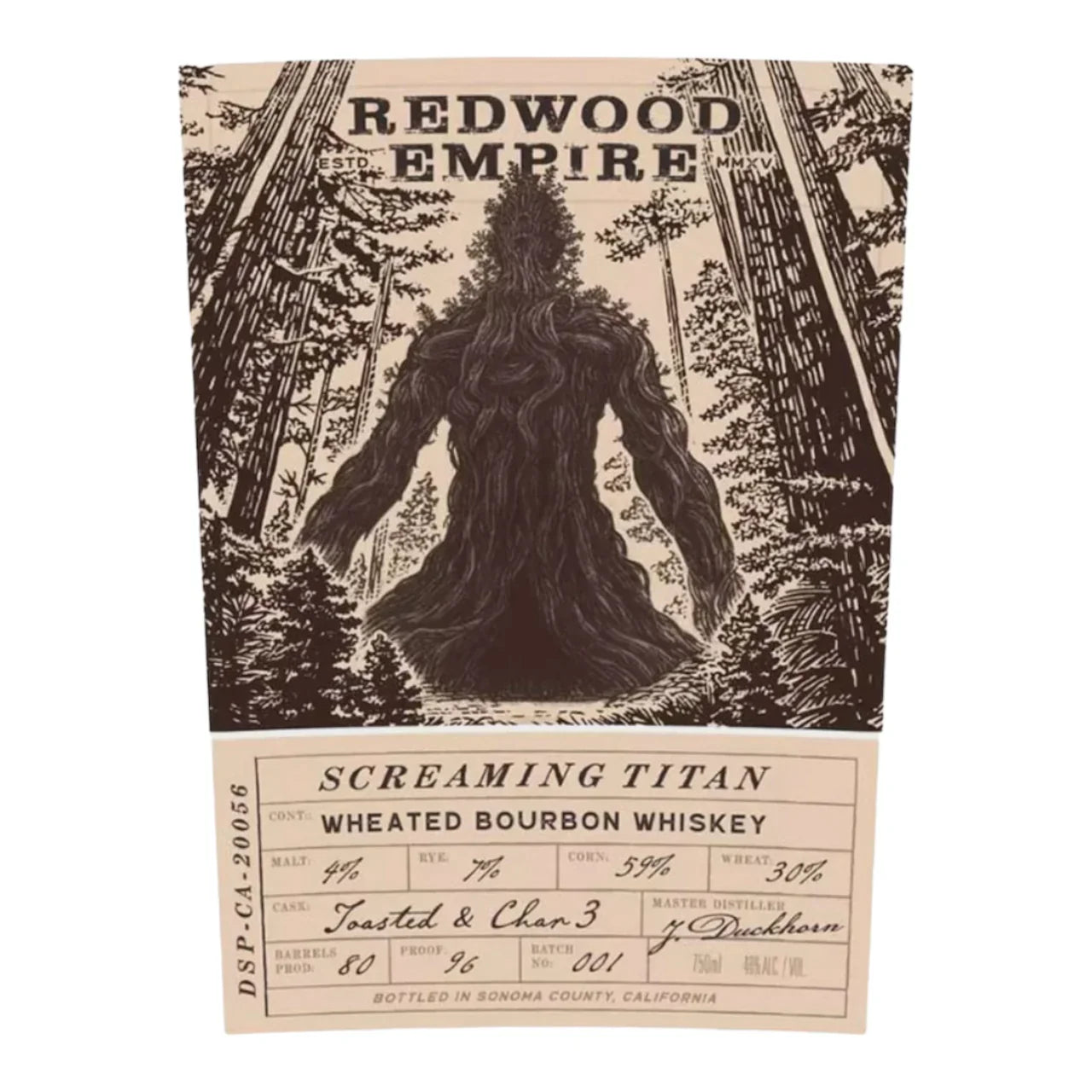 Redwood Empire Screaming Titan Wheated Bourbon Whiskey 750ml