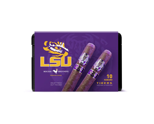 LSU Tigers Habano Wrapper Toro Cigar (Box of 10)