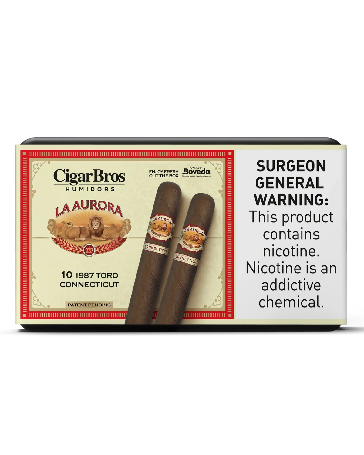 La Aurora 1987 Toro Connecticut Cigar With Personal Humidor by CigarBros (Box of 10)