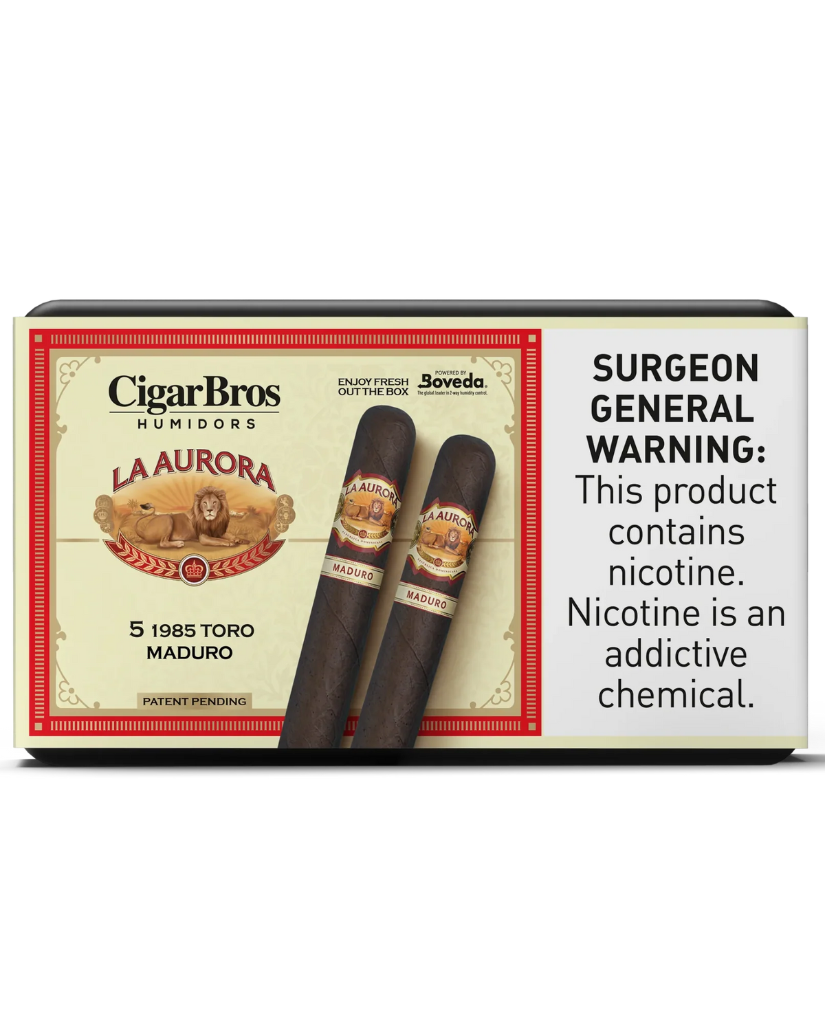 La Aurora 1985 Toro Maduro Cigar With Personal Humidor by CigarBros (Box of 5)
