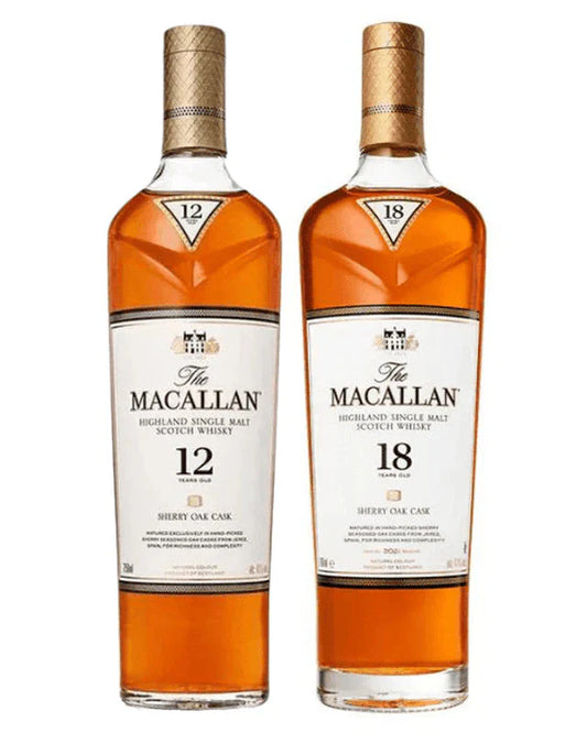 Macallan 12 Year & 18 Year Sherry Oak Cask Bundle 2-Pack