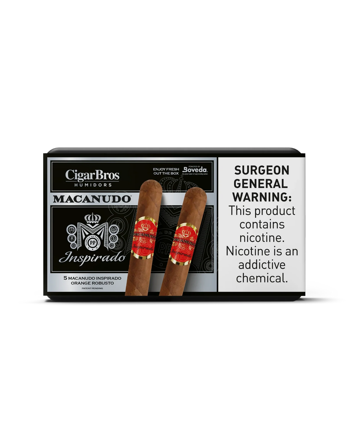 Macanudo Inspirado Red Robusto Cigar With Personal Humidor by CigarBros (Box of 5)