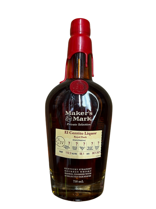 Maker's Mark Private Selection  El Cerrito Liquor Store Pick Kentucky Straight Bourbon Whisky 750ml