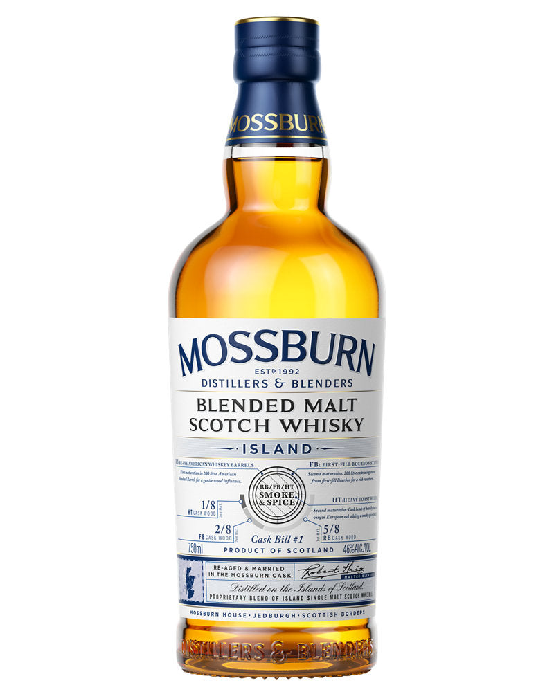 Mossburn Island Cask Bill Smoke & Spice Blended Malt Scotch Whisky 750ml