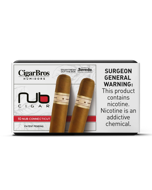 Nub Connecticut Cigar With Personal Humidor by CigarBros (Box of 10)