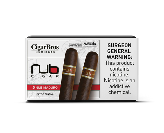 Nub Maduro With Personal Humidor by CigarBros (Box of 5)