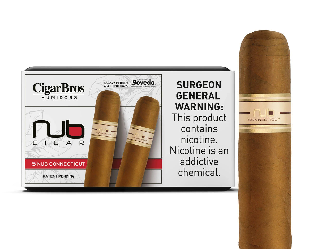 Nub 5 Connecticut Premium 5ct Cigars with Personal Humidor by CigarBros