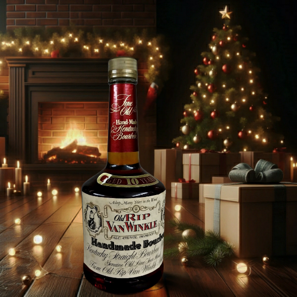 Old Rip Van Winkle Handmade 10 Year Old Kentucky Straight Bourbon Whiskey 107 Proof Old Squat Bottle
