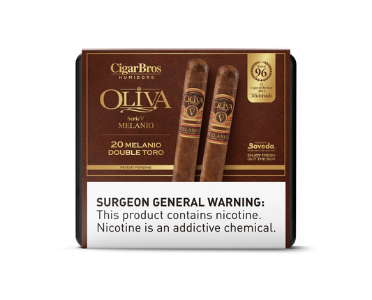 Oliva Serie V Melanio Double Toro Cigar With Personal Humidor by CigarBros (Box of 20)