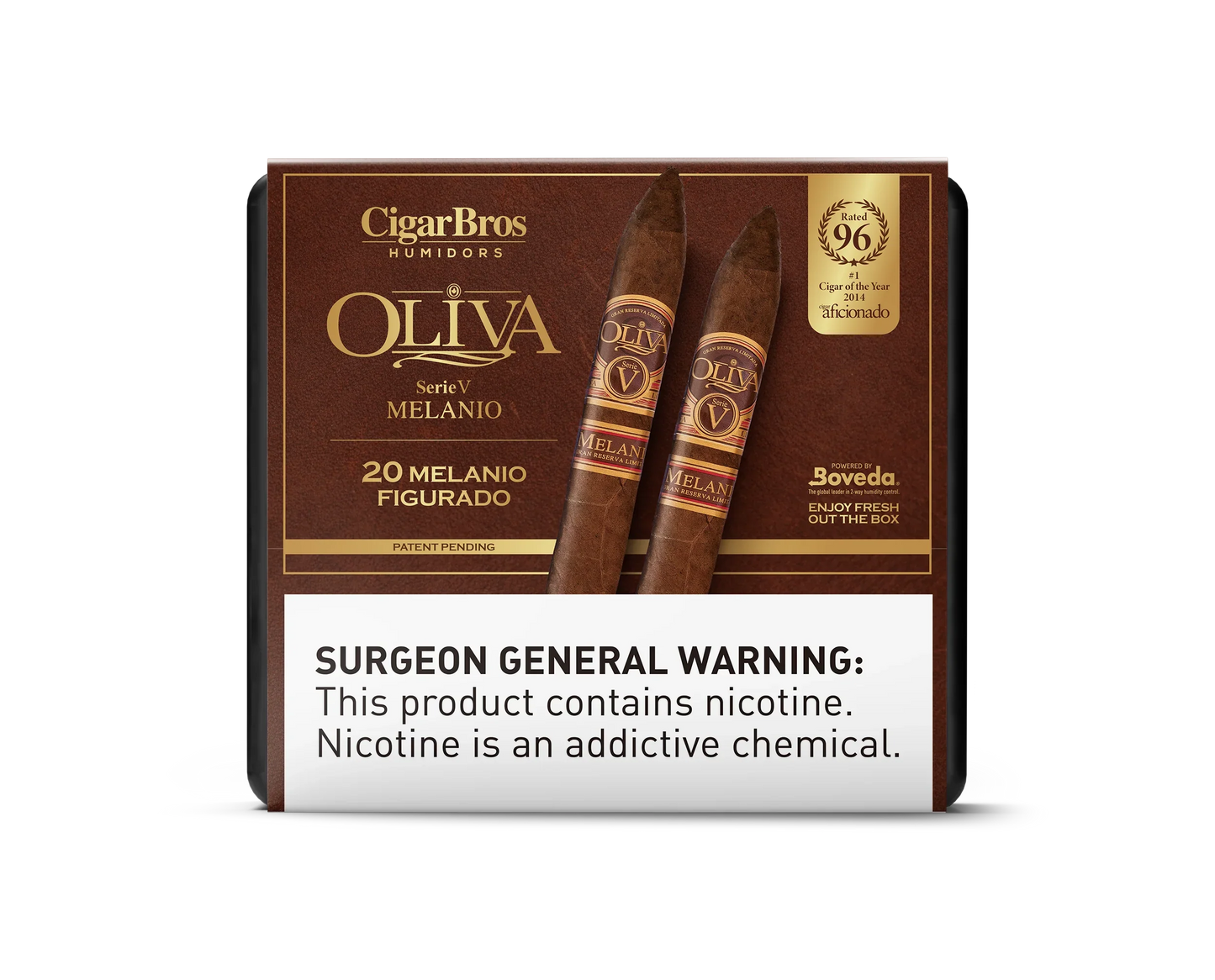 Oliva Serie V Melanio Figurado Cigar With Personal Humidor by CigarBros (Box of 20)