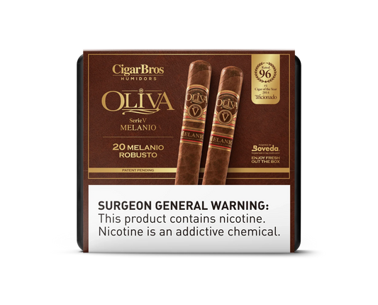 Oliva Serie V Melanio Robusto Cigar With Personal Humidor by CigarBros (Box of 20)