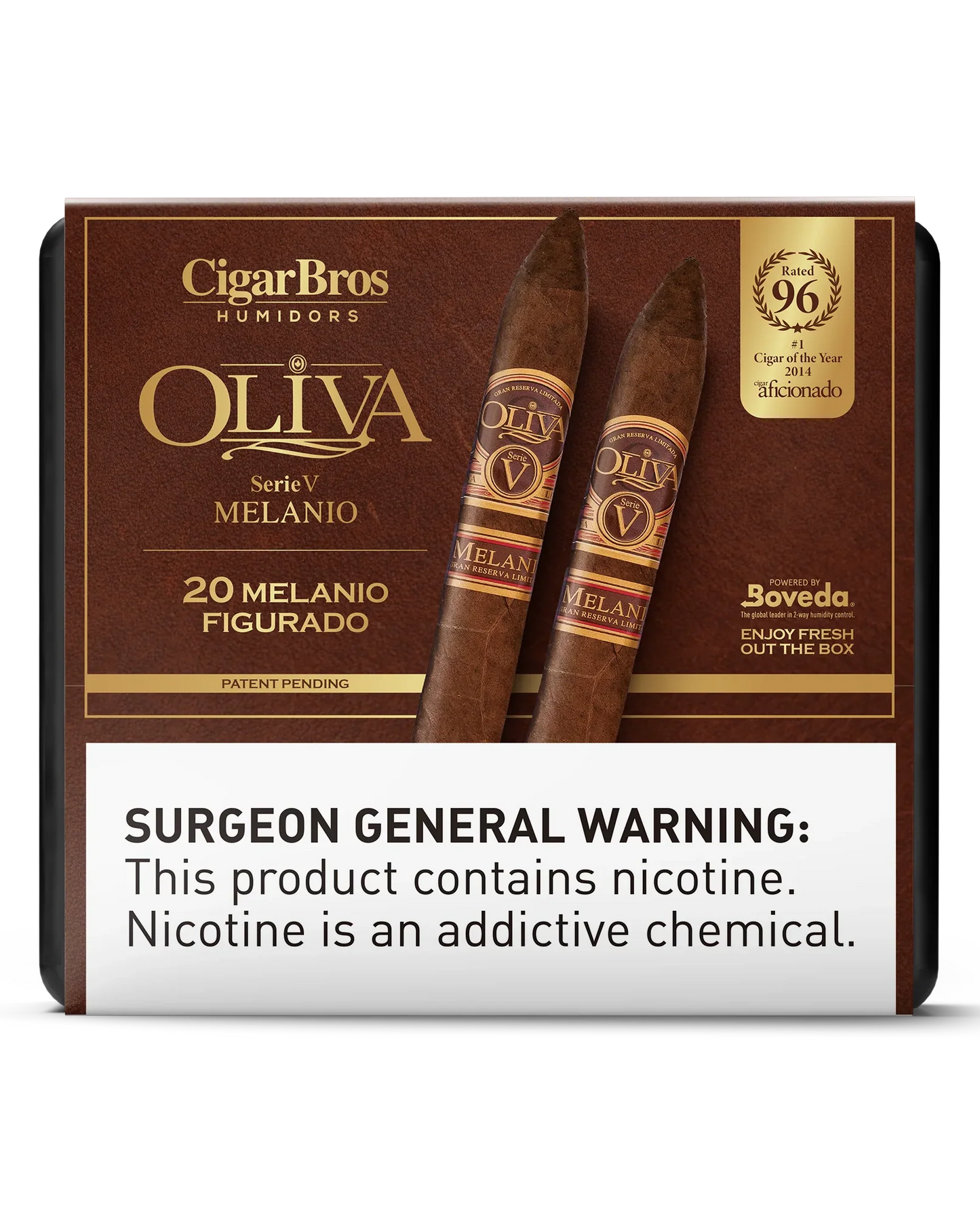 Oliva Serie V Melanio Figurado Cigar With Personal Humidor by CigarBros (Box of 20)