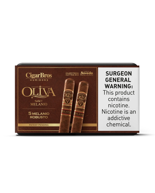 Oliva Serie V Melanio Robusto Cigar With Personal Humidor by CigarBros (Box of 5)